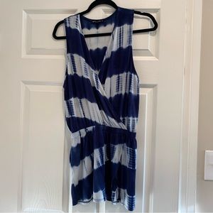 Blue and White Tye dyed Swimsuit Cover Up